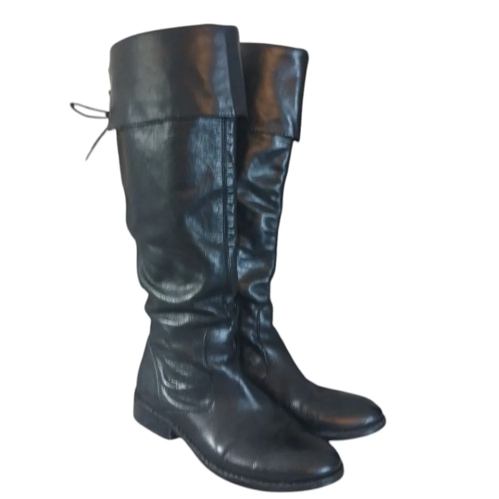 Vince Camuto Black Knee High Boots Womwn's Black Riding Boots Size 7.5